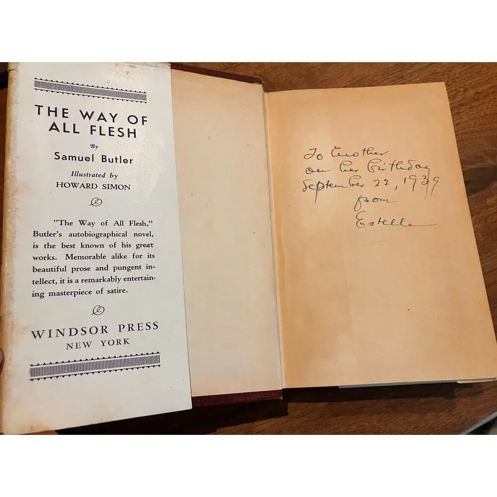 The Way of All Flesh by Samuel Butler Illustrated 1935 Hardcover Dust Jacket VTG